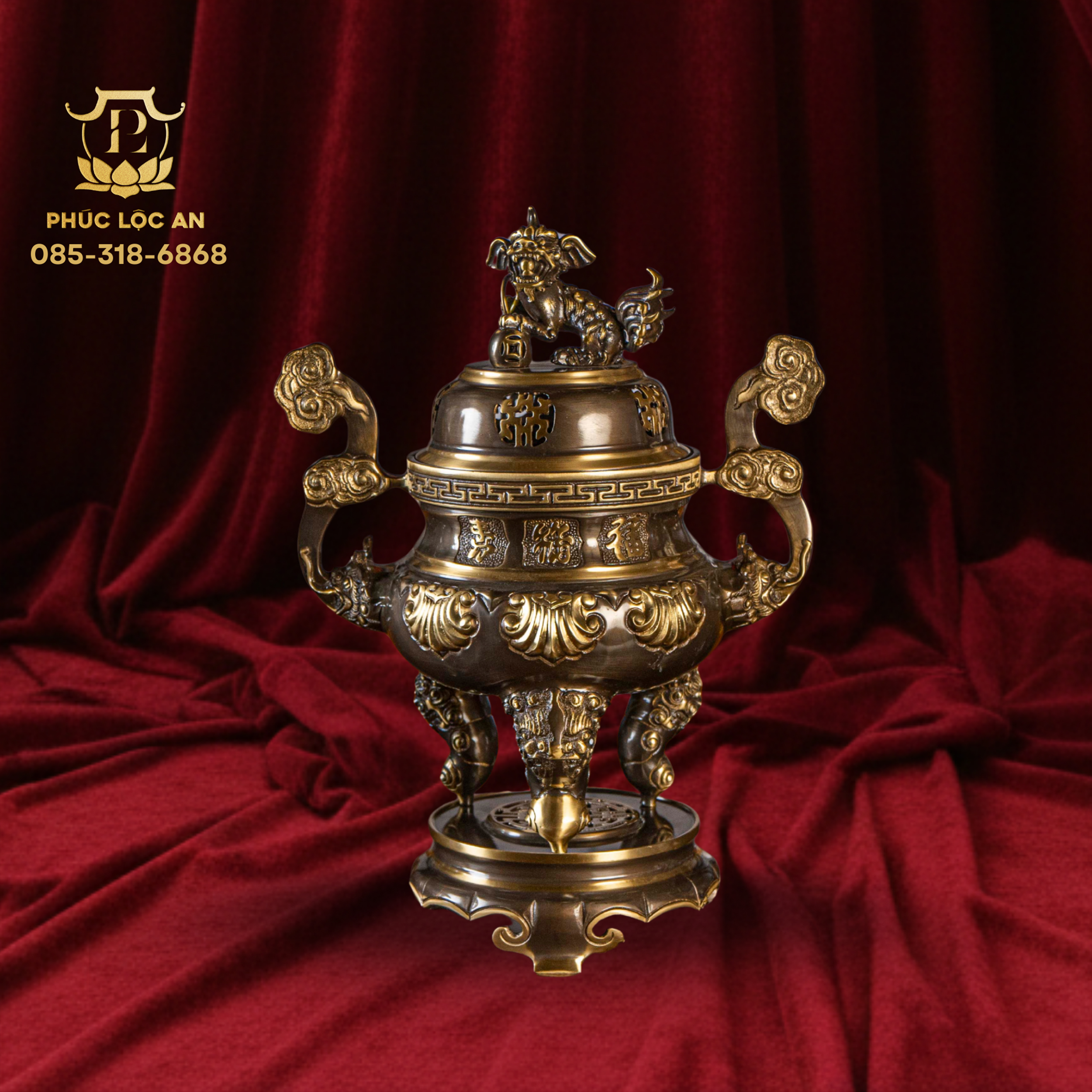 Bộ Đỉnh Sòi Màu Trầm Cổ 50cm - Ảnh 3