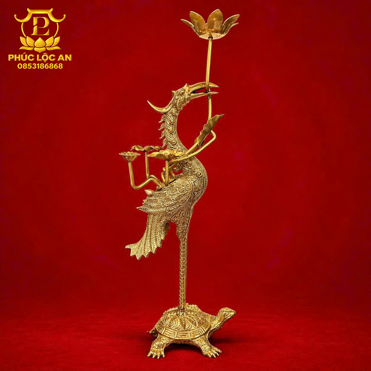 Hạc Đứng Trên Lưng Rùa